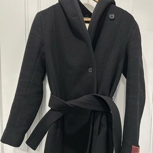 Aritzia Wilfred Black Wool Coat